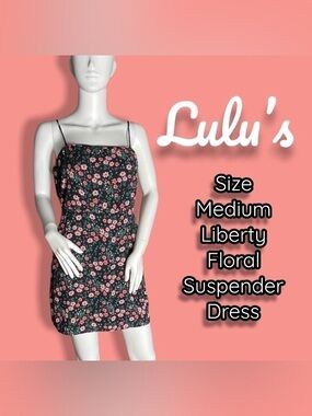 𝅺lulu’s Liberty Floral Suspender Mini Dress Size Medium